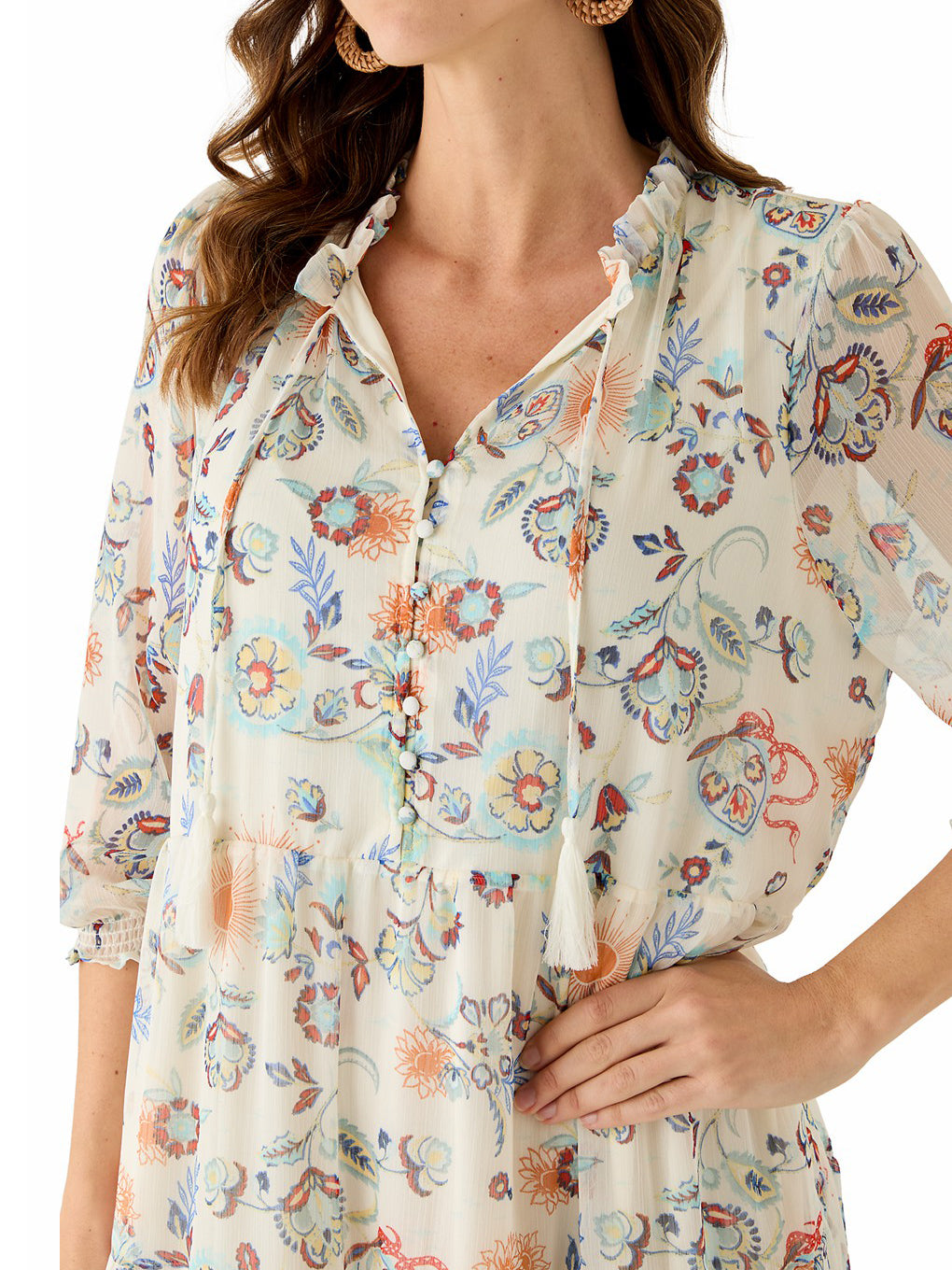 Women's Boho Breeze Drawstring Maxi Dress