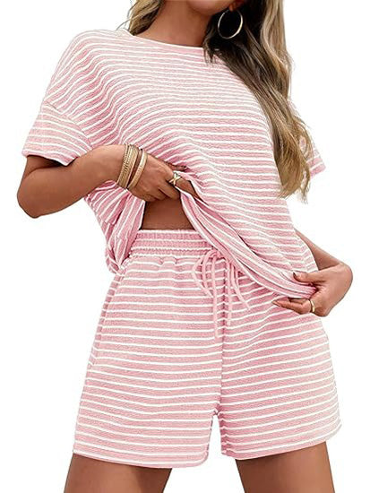 Women's Matching Stripe Loungewear Set