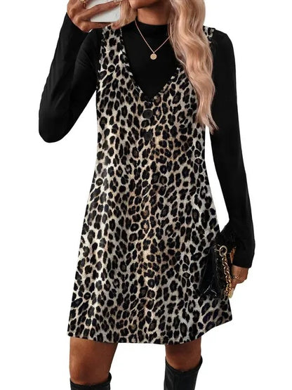 Women 's V Neck Sleeveless A Line Dress Set
