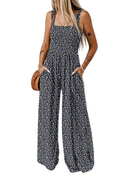 Women's Boho Floral Jumpsuit
