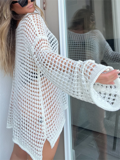 New Women's Crochet Hollow Out Cover Up