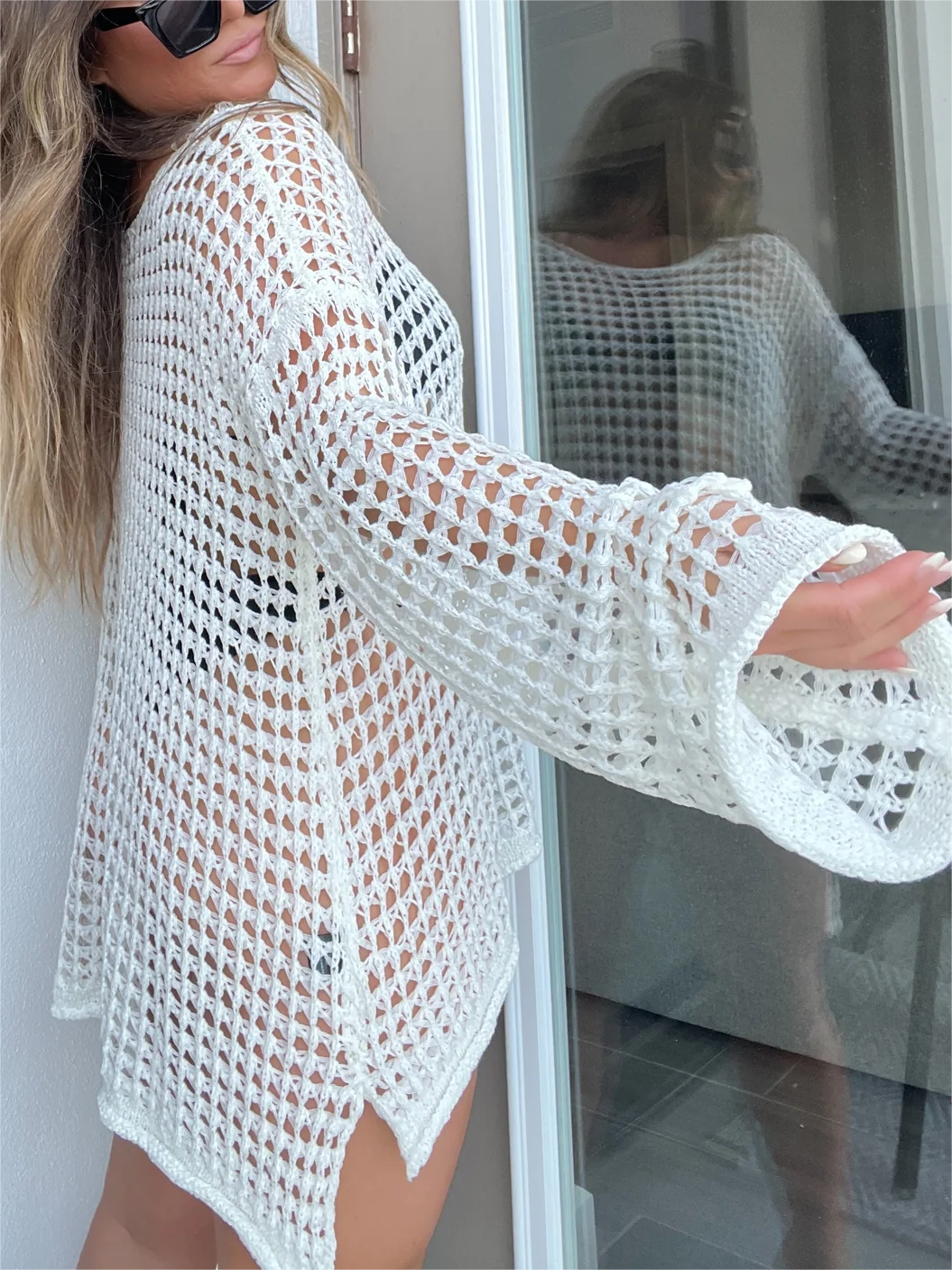 Women's Fashion Crochet Skeleton Blouse