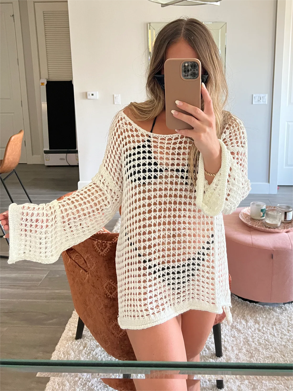 Women's Fashion Crochet Skeleton Blouse