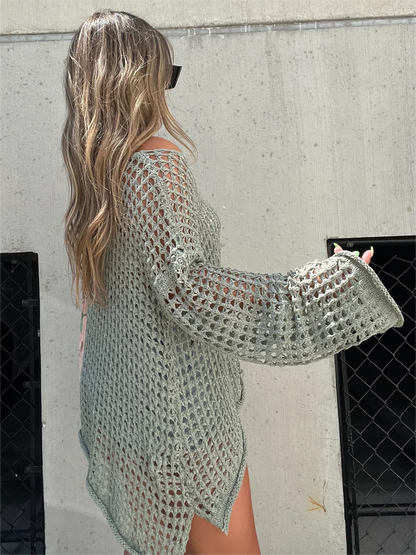 Women's Fashion Crochet Skeleton Blouse