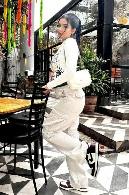 Adjustable Straight Fit Cargo Pants