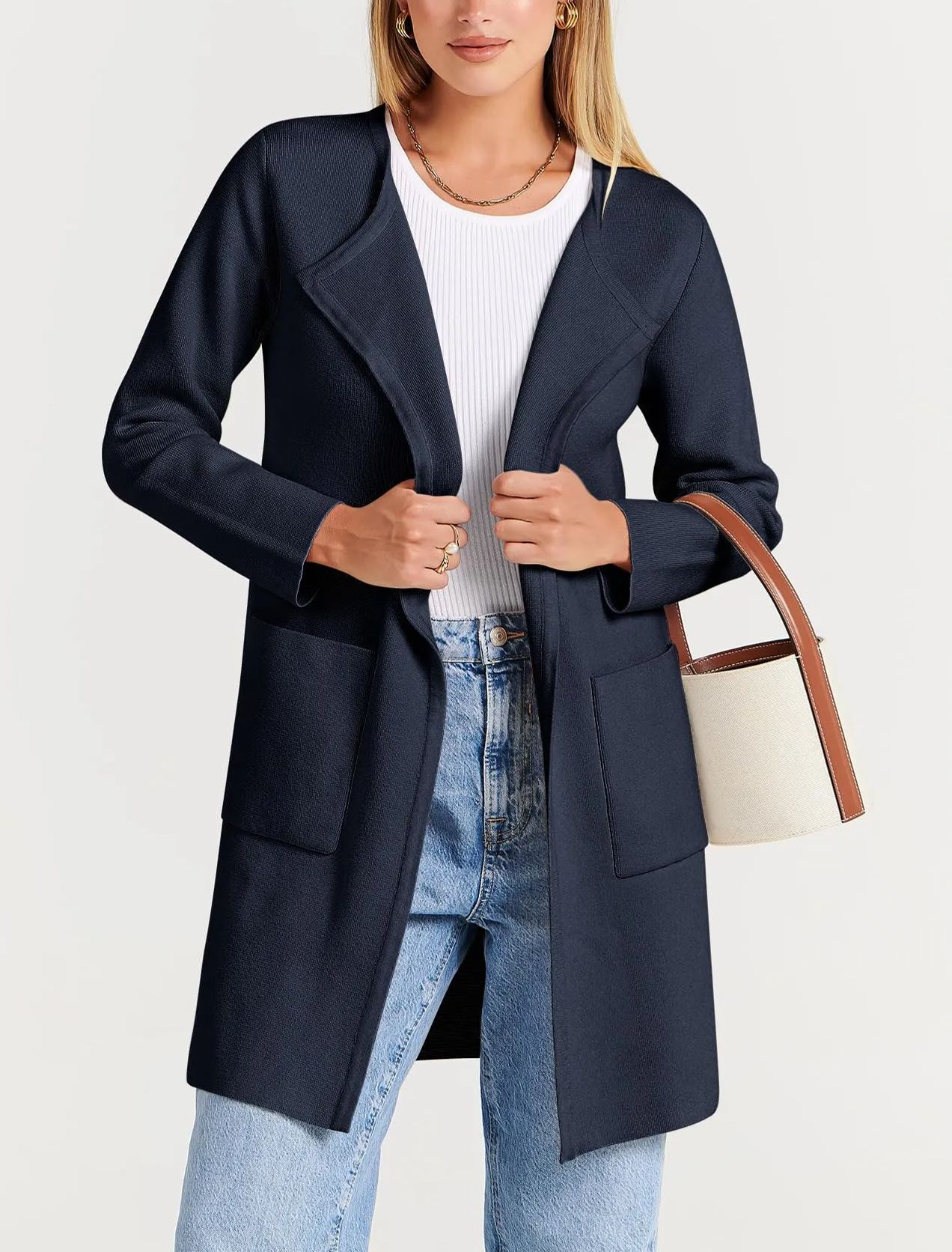 Women's Open Front Knit Cardigan
