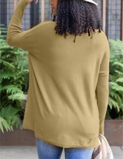New  Long Sleeve Thumbhole Sweater Pocket Tunic