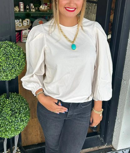 Women's Poplin Sleeve Tops