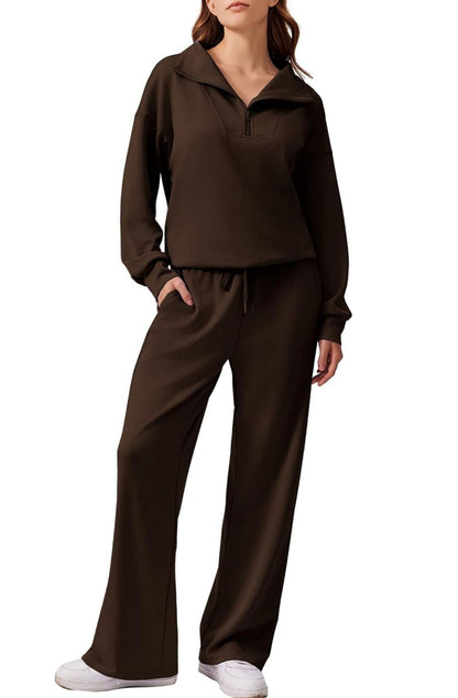 Women's Oversized Sweatshirt Wide Leg Pants Two Piece Set