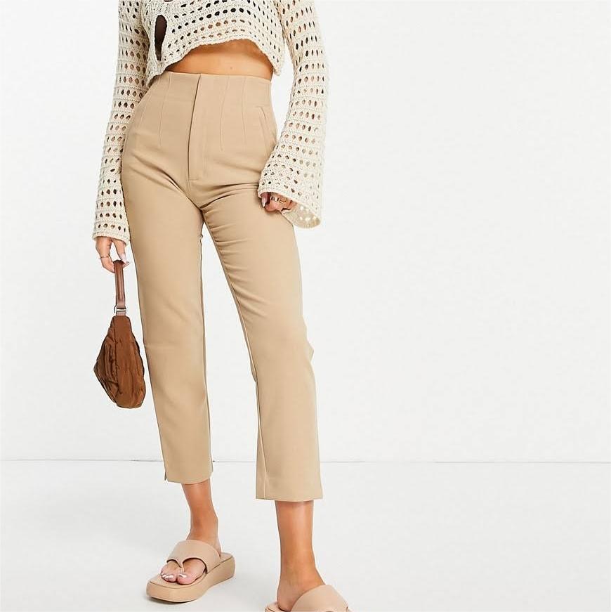 Multi-line Temperament High Waist Trousers