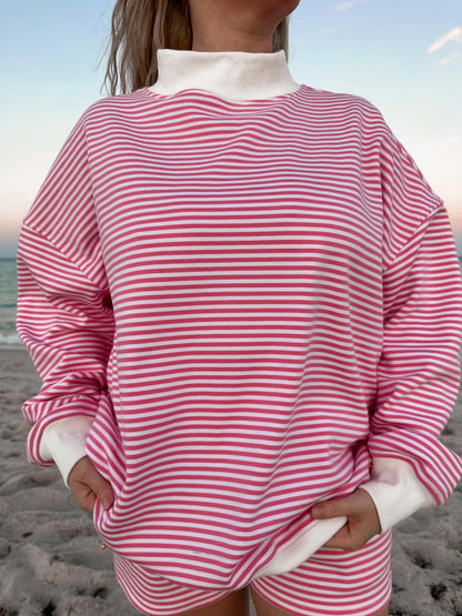 Women's Mini Striped Cute Two-Piece Set