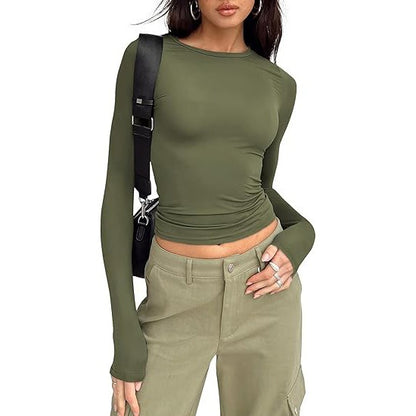 Women's Crewneck Double Lined Basic Tees (Buy 3 Free Shipping)