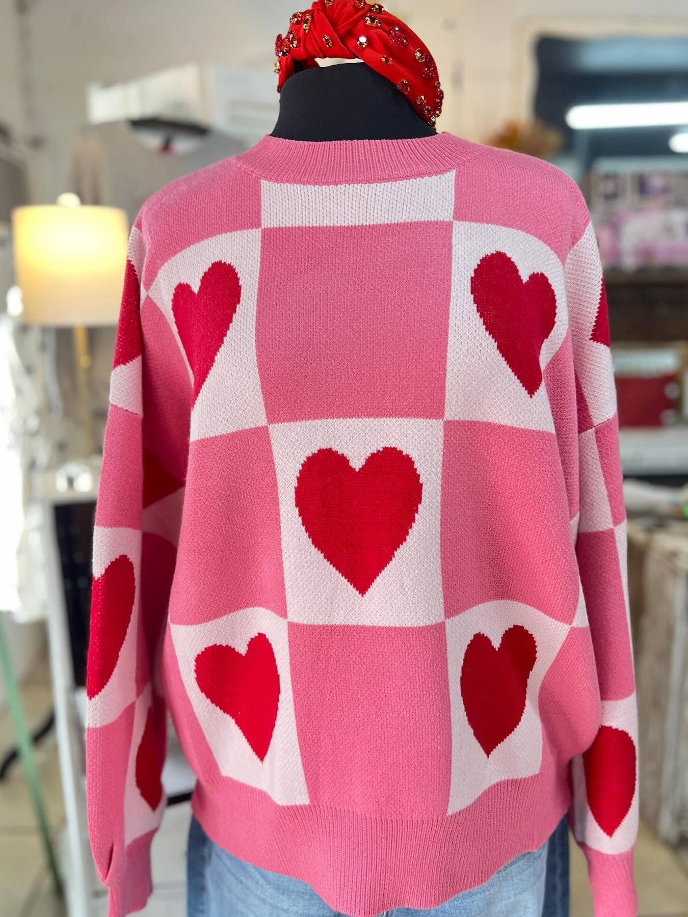 Women Love Print Loose Casual Sweaters