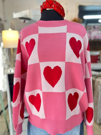 Women Love Print Loose Casual Sweaters