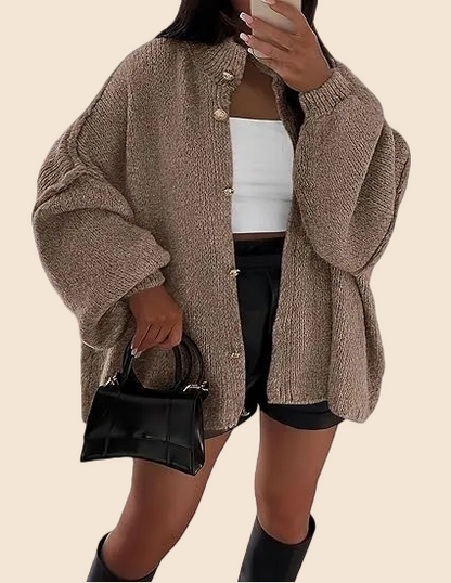 Women's Chunky Knit Button Front Cardigan