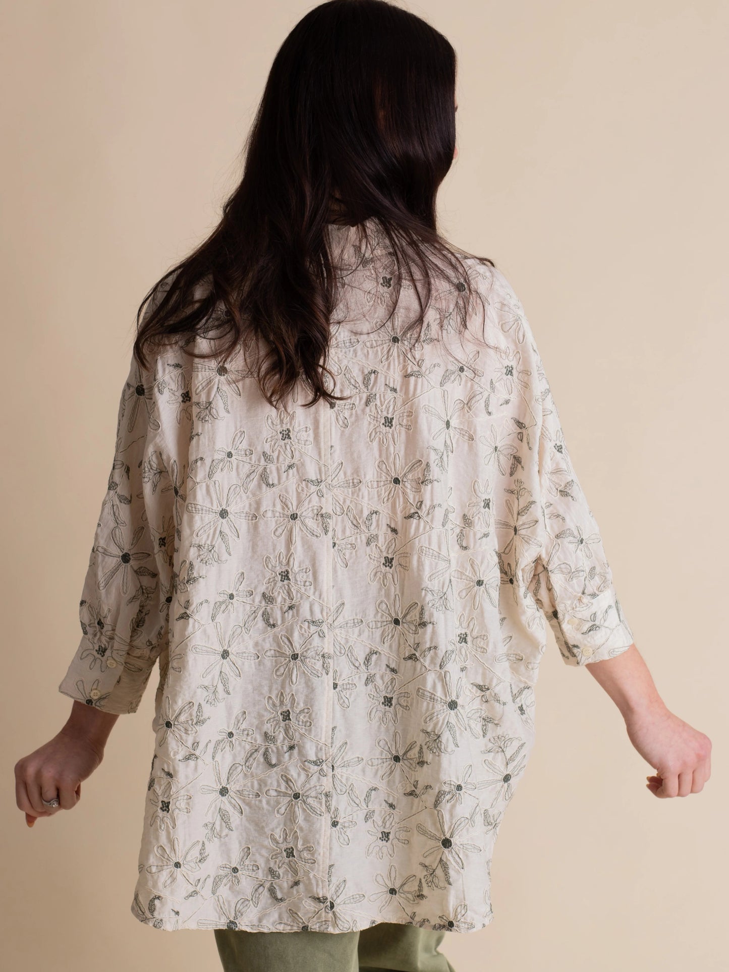 Women's Textured Bloom Button Up Top
