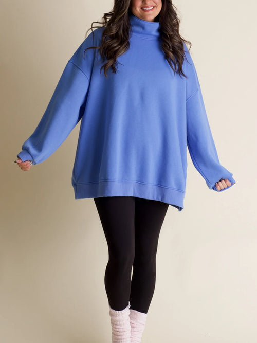 Women's Oversized Turtleneck Sweatshirt