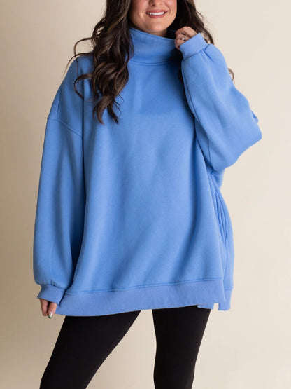 Women's Oversized Turtleneck Sweatshirt