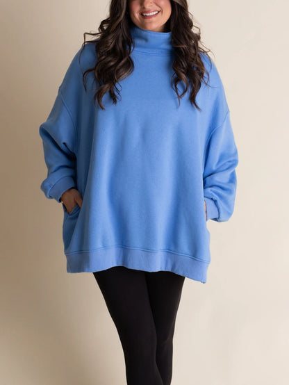 Women's Oversized Turtleneck Sweatshirt
