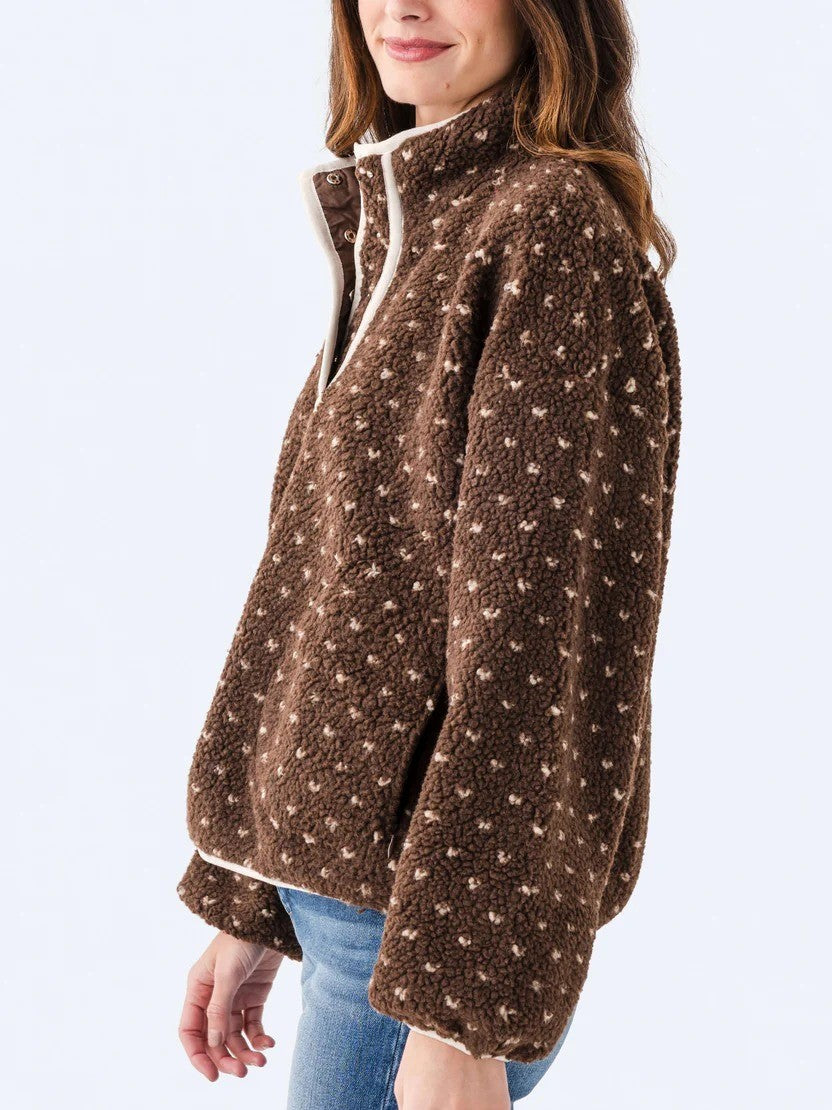 Women's Heart Sherpa Fleece Pullover