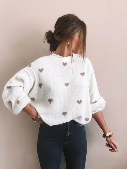 Valentine's Day Sweetheart Print Sweater