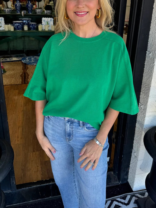 Women's basic half-sleeve T-shirt