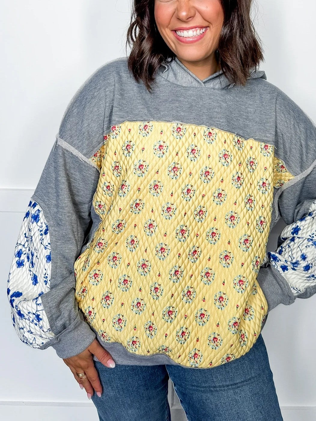 Women's Patchwork Hoodie