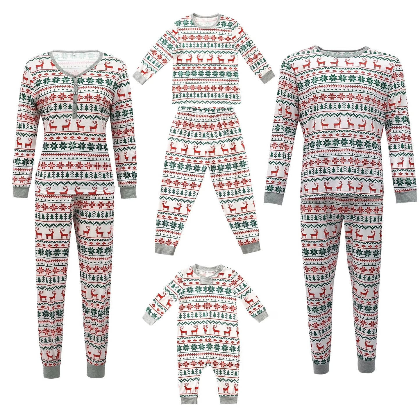Reindeer Print Family Pajamas