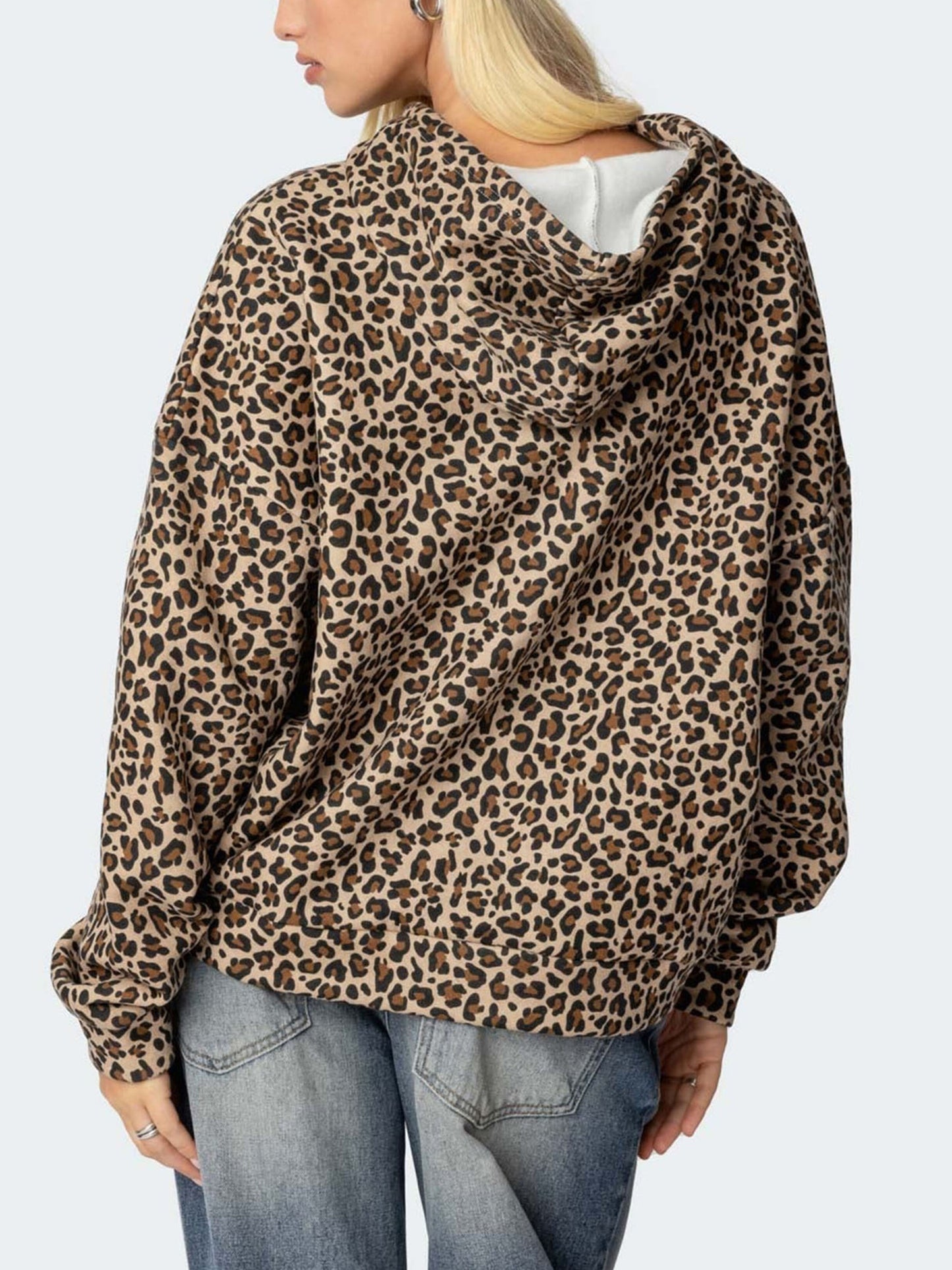 Women's Lucky 8 Billiard Leopard Print Hoodie