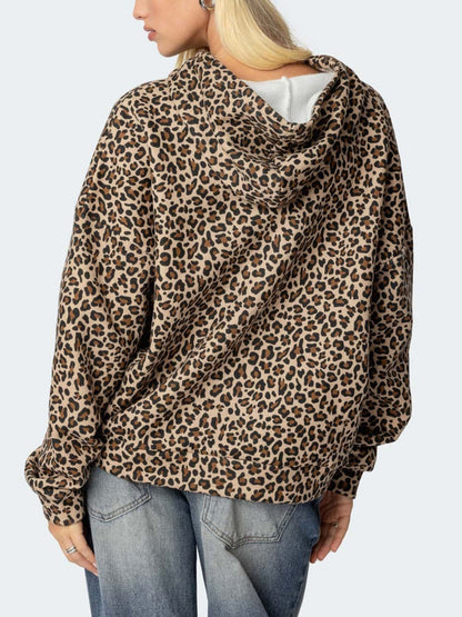 Women's Lucky 8 Billiard Leopard Print Hoodie