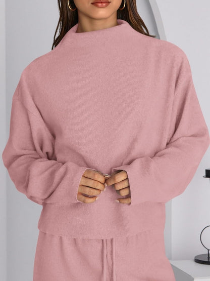 Women's Mock Neck Two Piece Set