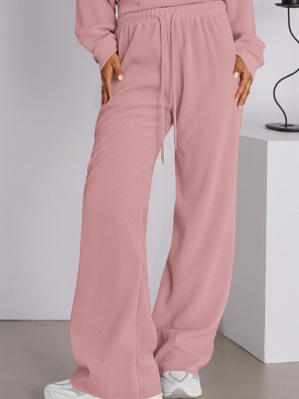 Women's Mock Neck Two Piece Set