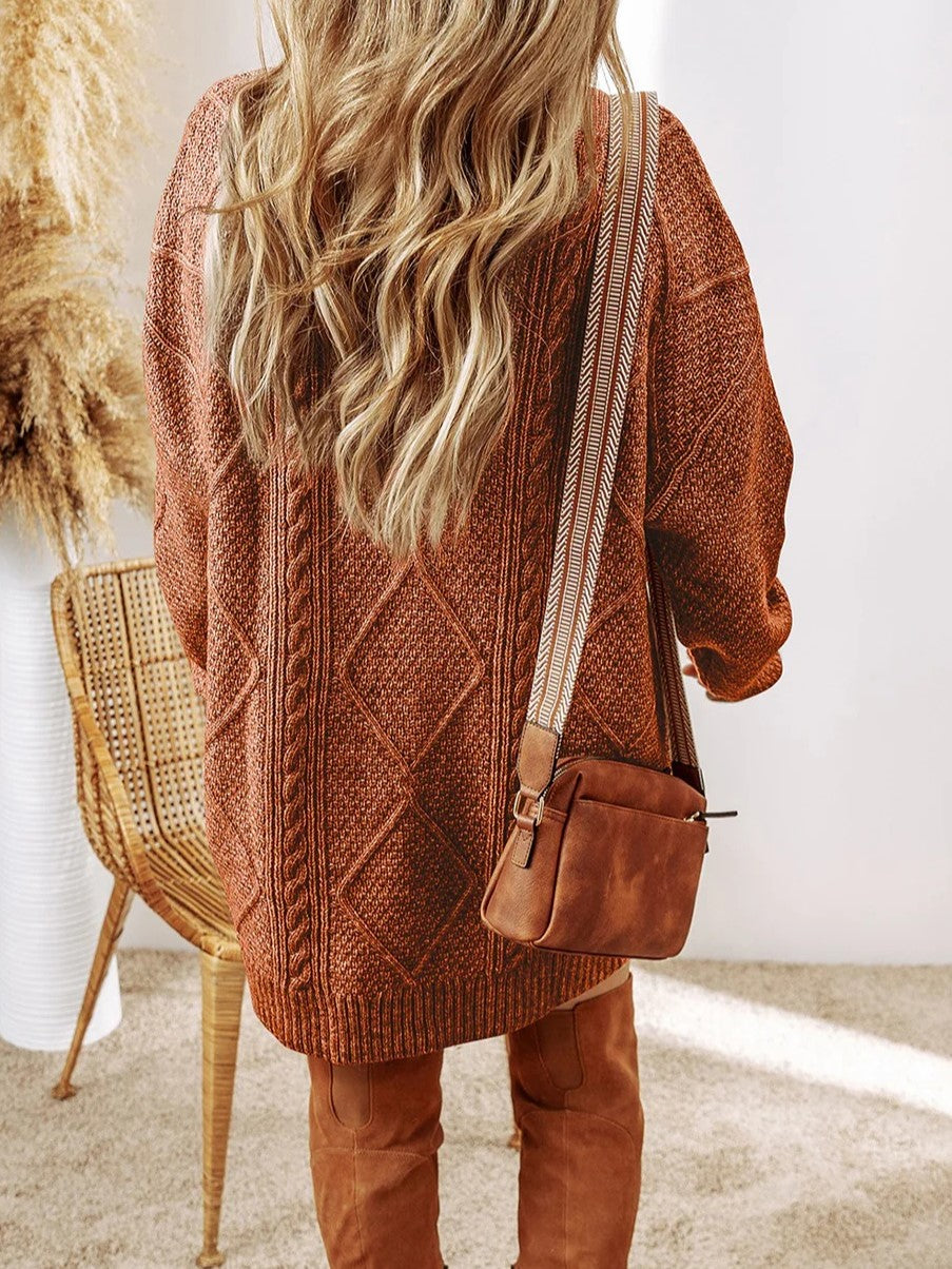 Women's long-sleeved sweater dress