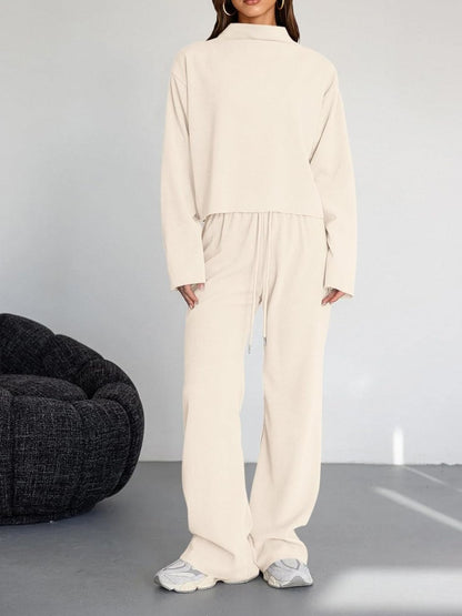 Women's Mock Neck Two Piece Set