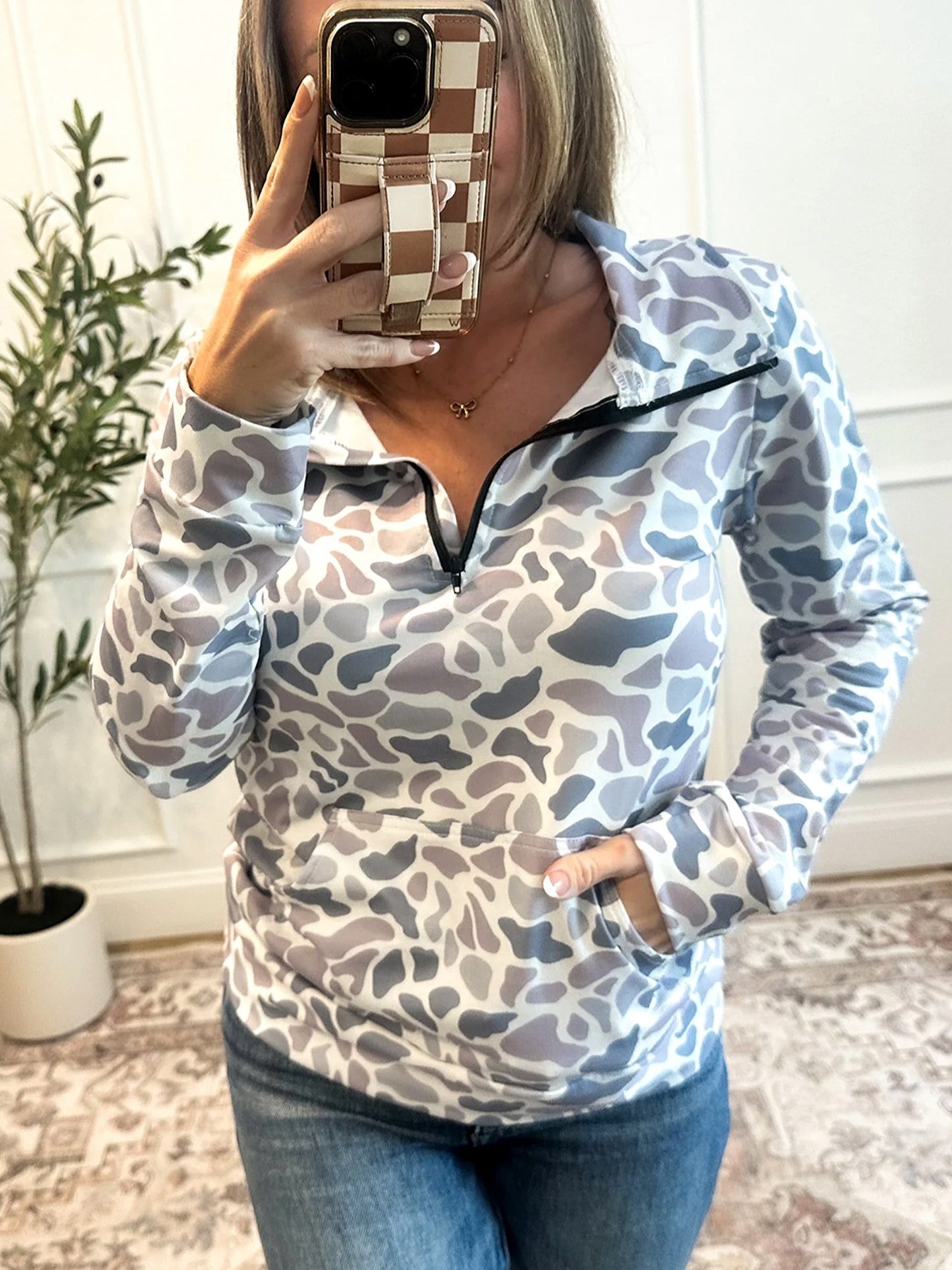 Women's Camo Print Pullover