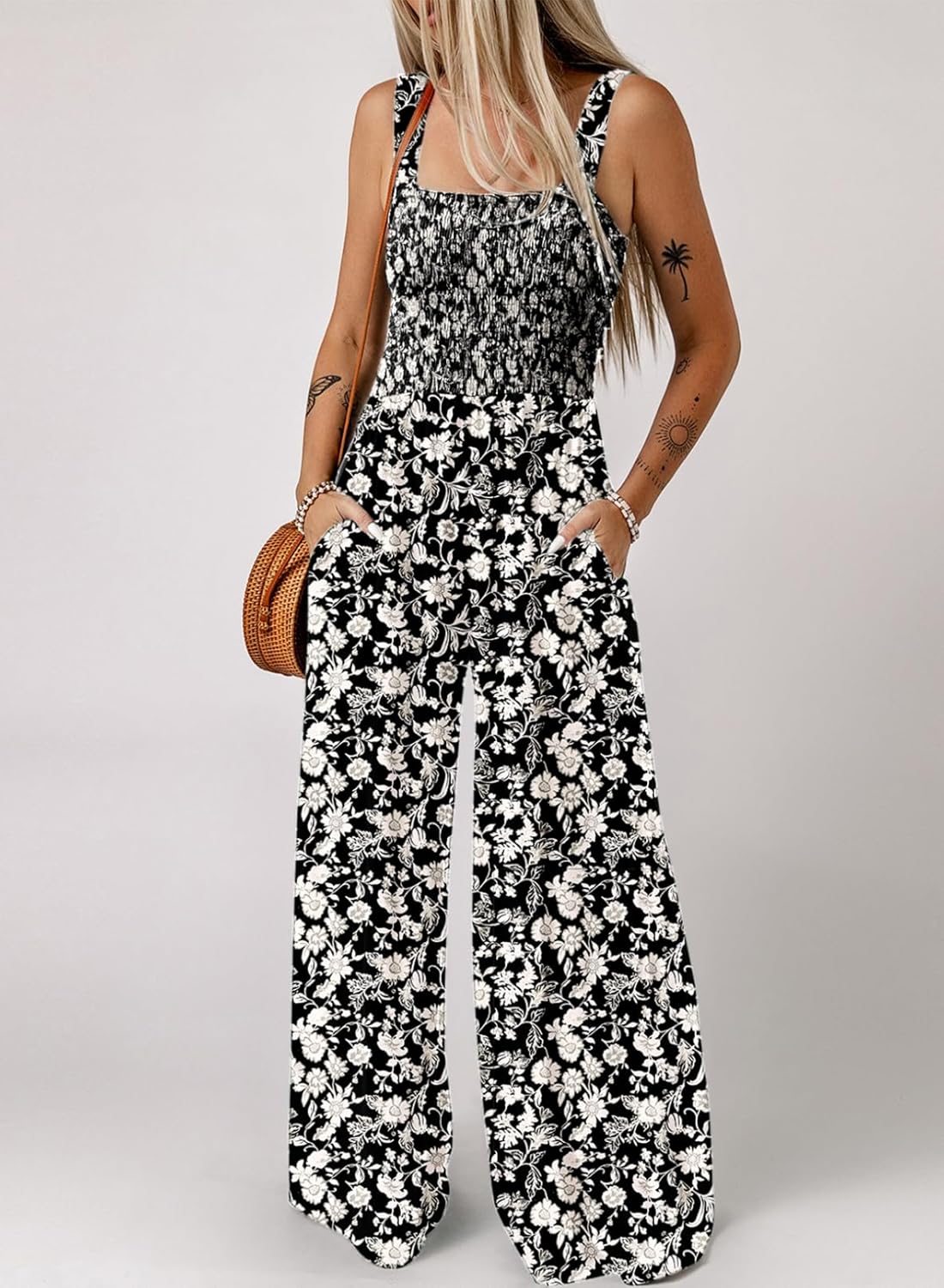 Women's Boho Floral Jumpsuit