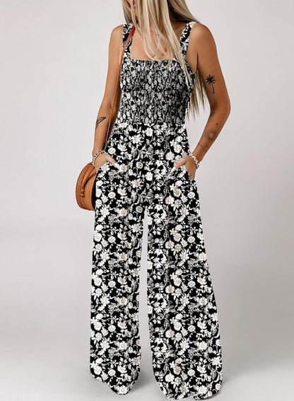 Women's Boho Floral Jumpsuit