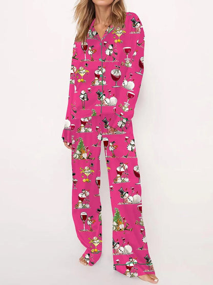 Women's Tipsy Snowman Pajama Set
