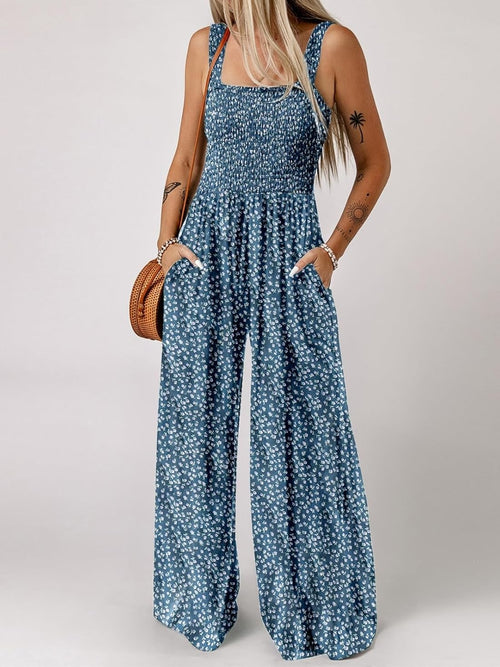 Women's Boho Floral Jumpsuit