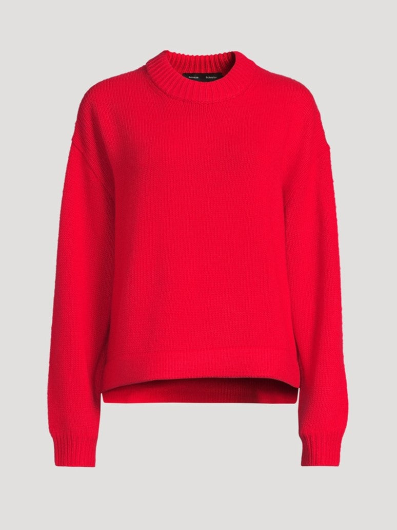 Women's Crew Neck Ribbed Sweater