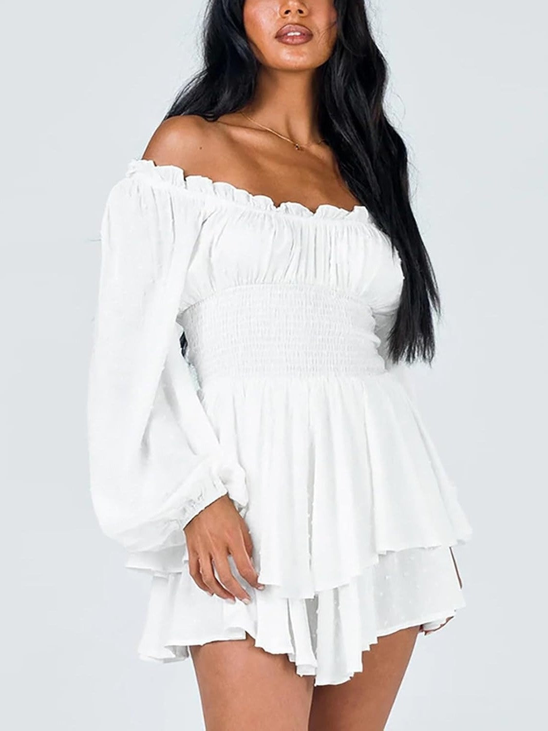 Women's Elastic Waist Ruffled Jumpsuit