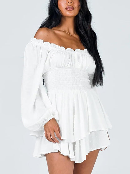 Women's Elastic Waist Ruffled Jumpsuit