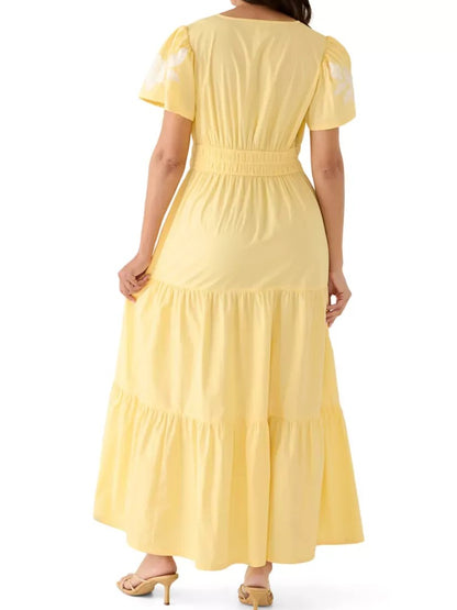 Women's Casual Smocked Waist Maxi Dress
