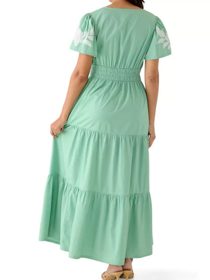 Women's Casual Smocked Waist Maxi Dress