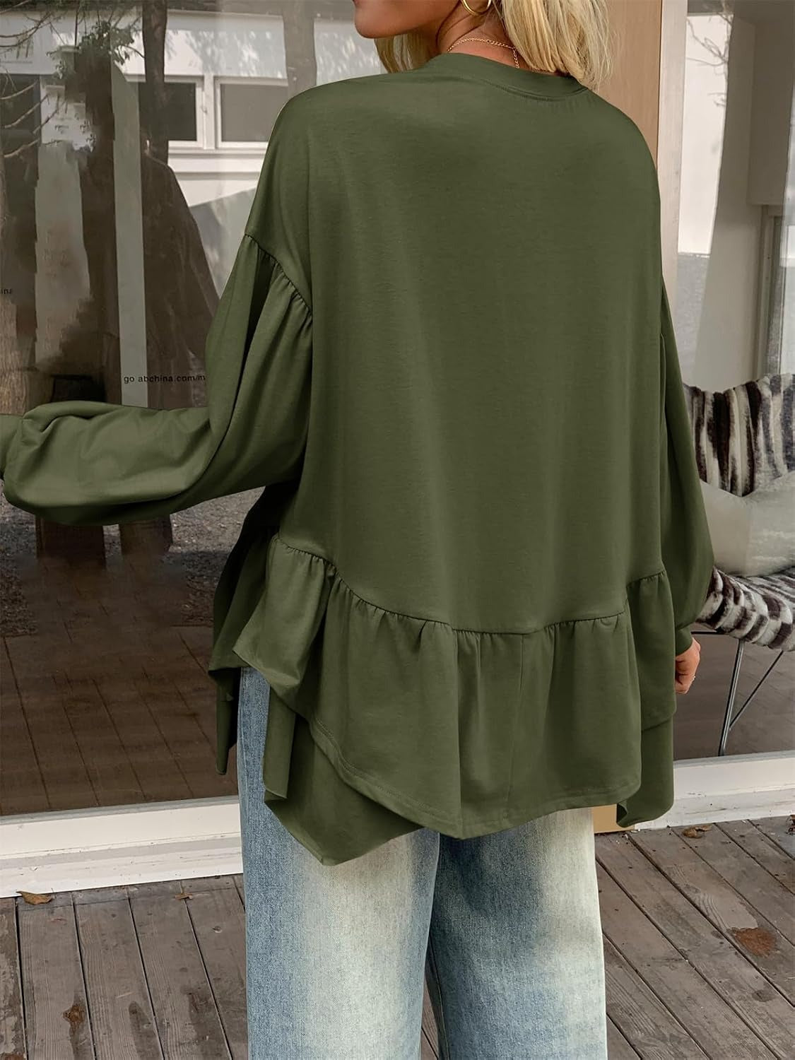 Women's Asymmetrical Layered Sweatshirt