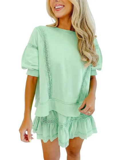 Women's Summer Cutout Matching Set