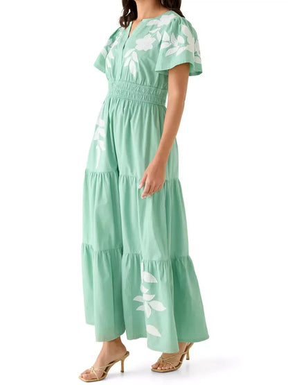 Women's Casual Smocked Waist Maxi Dress