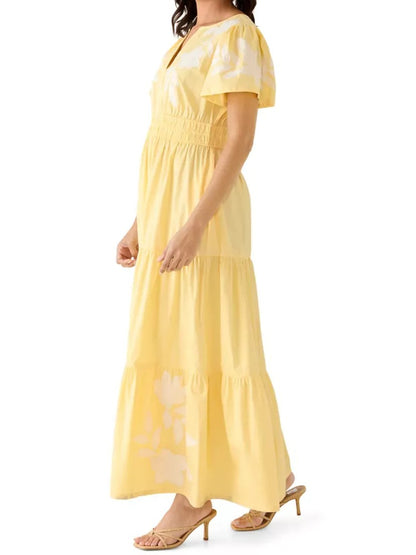 Women's Casual Smocked Waist Maxi Dress