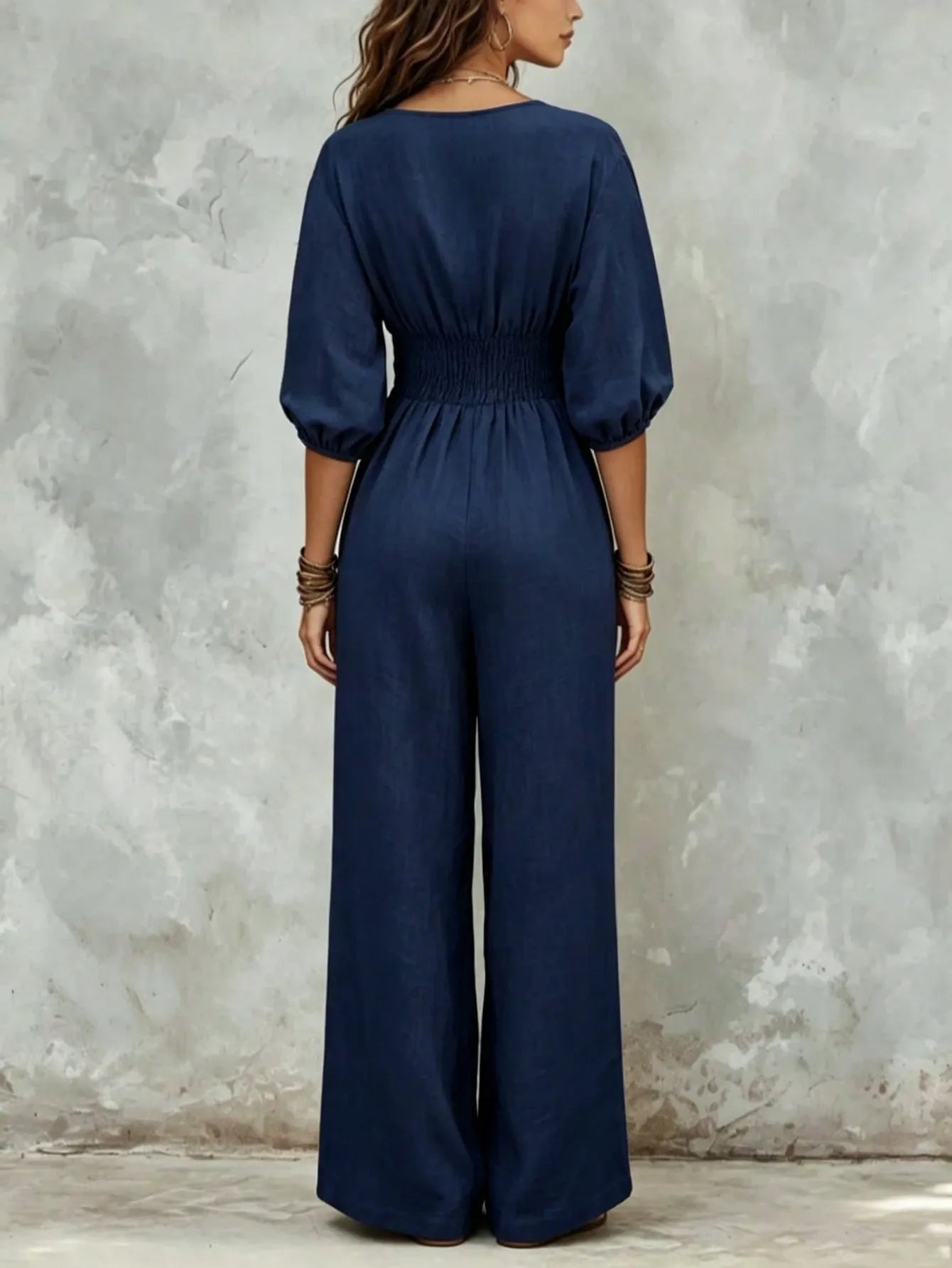 Women's Bohemian Pocket Loose Fit Jumpsuit