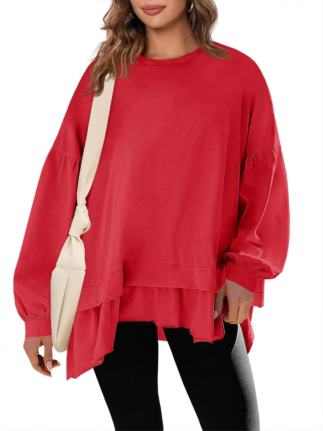Women's Asymmetrical Layered Sweatshirt